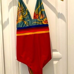 Aviator Nation Rocker Mermaid Swimsuit Cherry/Kauai